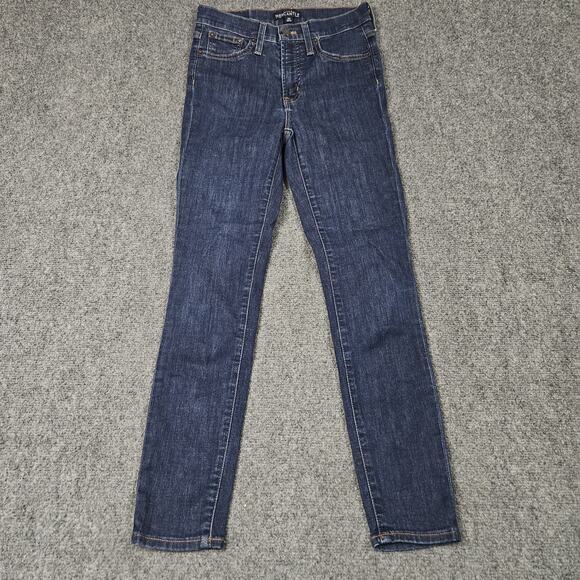 J Crew Mercantile Jeans Size 26 Blue Denim Straight Skinny Medium Wash - Picture 1 of 9
